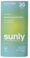 Attitude Mineralinė apsauginė lazdelė kūnui be kvepalų SPF 30 Sunly (Mineral Sunscreen Stick) 60 g