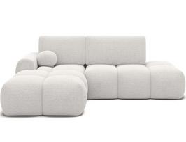 Kampinė sofa Vittario, balta sp., kairinė, 170 x 227 cm x 95 cm