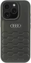 Apple iPhone 16 Pro Audi Synthetic Leather (AU-TPUPCIP16P-GT/D2-BK) dėklas telefonui juodos spalvos