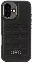 Apple iPhone 16 Audi Synthetic Leather (AU-TPUPCMIP16-GT/D3-BK) dėklas telefonui juodos spalvos