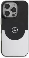 Mercedes MEHMP16L23HBIGK Apple iPhone 16 Pro 6.3" dėklas telefonui sidabro spalvos Double Layer BiColor MagSafe