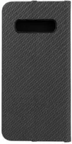 Dėklas Oem LUNA Book Carbon skirtas Samsung Galaxy S10 Plus juodos spalvos