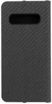 Dėklas Oem LUNA Book Carbon skirtas Samsung Galaxy S10 juodos spalvos