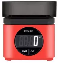 Virtuvinės svarstyklės Terraillon BA22, Elektroninės virtuvės svarstyklės, 5kg, 1 g, Juoda, Raudona, Plastikas, Stalviršis