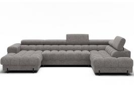 Kampinė sofa - lova Feraria, pilka sp., 202 x 358 cm x 93 cm