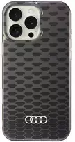 Apple iPhone 16 Pro Max Audi IML Stitching Pattern MagSafe (AU-IMLMIP16PM-Q5/D3-BK) dėklas telefonui juodos spalvos