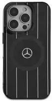 Mercedes MEHMP16S23HRSK Apple iPhone 16 6.1" dėklas telefonui juodos spalvos MB Double Layer Crossed Lines MagSafe