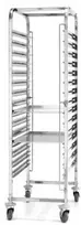Plieninis vežimėlis kepimo skardoms transportuoti 15 x 60x40 cm - Hendi 810651