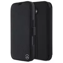 Mercedes MEBKP16S23RBGVK Apple iPhone 16 6.1" dėklas telefonui juodos spalvos Leather Wood Imitation