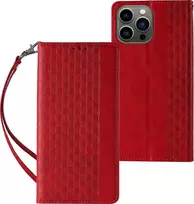 Hurtel Magnet Strap dėklas iPhone 14 Plus – raudonas