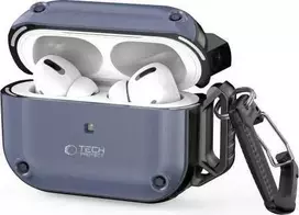 Dėklas TECH-PROTECT ROUGH HOOK Apple AIRPODS PRO 1 / 2 STEEL mėlynos spalvos