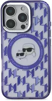 Karl Lagerfeld IML Monogram K&CH Heads MagSafe Apple iPhone 16 Pro dėklas telefonui violetinės spalvos