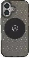 Mercedes PC/TPU Star Pattern MagSafe Apple iPhone 16 Plus dėklas telefonui juodos spalvos