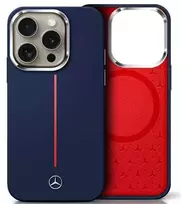 Dėklas Mercedes MEHMP16X23SUMRV Apple iPhone 16 Pro Max 6.9" navy hard Silikoninis Raudona Stripe MagSafe