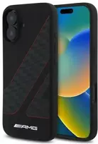 Mercedes AMG AMHMP16S2SCFR Apple iPhone 16 6.1" dėklas telefonui juodos spalvos Checkered Flag Pattern MagSafe