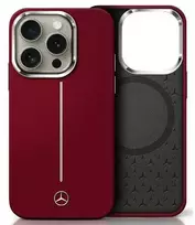 Mercedes MEHMP16X23SUMSR Apple iPhone 16 Pro Max 6.9' Silikoninis dėklas telefonui raudonos spalvos Stripe MagSafe