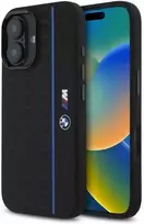 BMW BMHMP16S23SHEB Apple iPhone 16 6.1' dėklas telefonui juodos spalvos Silikoninis Hexagon Line MagSafe