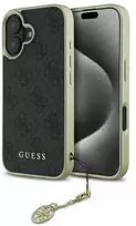 Guess GUHCP16MGF4GGR Apple iPhone 16 Plus 6.7" dėklas telefonui juodos spalvos 4G Charms Collection
