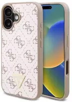 Guess GUHCP16MPG4GPH Apple iPhone 16 Plus 6.7" dėklas telefonui baltos spalvos hard New 4G Triangle
