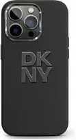 DKNY DKHCP16SSMCBSK Apple iPhone 16 6.1' dėklas telefonui juodos spalvos Liquid Silikoninis Metal Logo