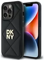 DKNY DKHCP14LPQDSLK Apple iPhone 14 Pro 6.1" dėklas telefonui juodos spalvos Quilted Stack Logo