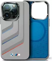 BMW BMHMP16X23SLIG Apple iPhone 16 Pro Max 6.9' dėklas telefonui pilkos spalvos Silikoninis Turning Lines MagSafe