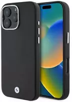 BMW BMHMP16L23PUFWK Apple iPhone 16 Pro 6.3" dėklas telefonui juodos spalvos Sign Full Wrapped Metal MagSafe