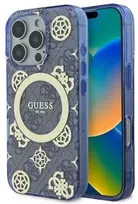 Apple iPhone 16 Pro Max Guess IML Peony On 4G Background MagSafe (GUHMP16XH4PYEEB) dėklas telefonui mėlynos spalvos