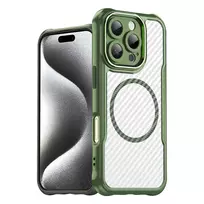 Hurtel Leading Series MagSafe silikoninis Apple iPhone 16 Pro – dėklas telefonui žalios spalvos