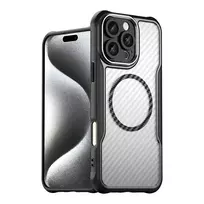 Hurtel Leading Series MagSafe silikoninis Apple iPhone 16 Pro Max – dėklas telefonui juodos spalvos
