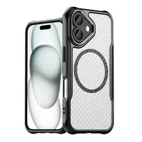Hurtel Leading Series MagSafe silikoninis Apple iPhone 16 – dėklas telefonui juodos spalvos