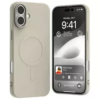 Dėklas Mercury MagSafe Semi-Silikoninis Apple iPhone 16 Plus 6,7" dėkals telefonui pilkos spalvos