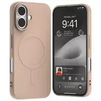 Mercury MagSafe Semi-Silikoninis Apple iPhone 16 6,1" dėklas telefonui rožinės spalvos sand