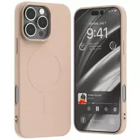 Mercury MagSafe Semi-Silikoninis Apple iPhone 16 Pro Max 6,9" dėklas telefonui rožinės spalvos sand