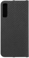 Dėklas Oem LUNA Book Carbon skirtas Samsung Galaxy A7 2018 juodos spalvos