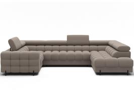 Kampinė sofa - lova Fectory, smėlio sp., 346 x 205 cm x 93 cm