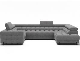 Kampinė sofa Fectory, šviesiai pilka sp., 205 x 346 cm x 93 cm