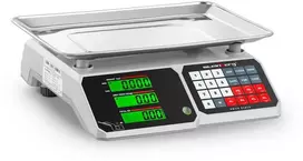 Virtuvinės svarstyklės Steinberg Systems Skaičiavimo bakalėjos svarstyklės su atmintimi ir vienetų skaičiavimo funkcija SBS-PW-301CB 30kg / 1g
