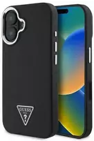 Guess GUHMP16MPGTSPSK Apple iPhone 16 Plus 6.7" dėklas telefonui juodos spalvos hardcase Grained Triangle MagSafe