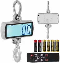 Virtuvinės svarstyklės Steinberg Systems Pakabinamos sandėlio kablio svarstyklės su nuotolinio valdymo pulteliu, dideliu LCD ekranu, 500 / 0,1kg