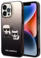 Dėklas Karl Lagerfeld KLHCP14LTGKCK iPhone 14 Pro 6.1 "hardcase juodas / juodas Gradient Ikonik Karl & Choupette