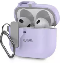 Apple AirPods 4 Tech-Protect Slim Hook dėklas jūsų ausinėms levandų spalvos