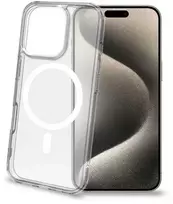 Celly „Gelskinmag TPU“ dėklas, suderinamas su „MagSafe“, iPhone 16 Pro, skaidrus