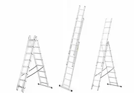 Daugiafunkcinės aliuminio kopėčios, Drabest HOME 3x9, 150 kg