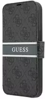 Dėklas Guess GUBKP13L4GDGR iPhone 13 Pro / 13 6.1" pilkas/pilkas book 4G Stripe