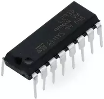 Oem L293D - dviejų kanalų 36V/0.6A variklio valdiklis - 5 vnt