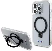 BMW BMHMP15LURST Apple iPhone 15 Pro 6.1" skaidrus dėklas hardcase Ring Stand M Collection MagSafe