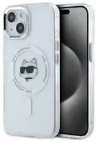 Karl Lagerfeld KLHMP15MHLSCHH Apple iPhone 15 Plus 6.7" dėklas telefonui baltos spalvos IML Metal Choupette Head MagSafe