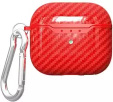 Beline AirPods Carbon Cover Air Pods 4 dėklas ausinėms raudonos spalvos