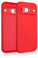 Beline silikoninis Google Pixel 9 dėklas telefonui raudonos spalvos